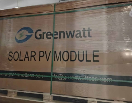 Greenwatt 610W topcon bifacial solar panel ready for shipment