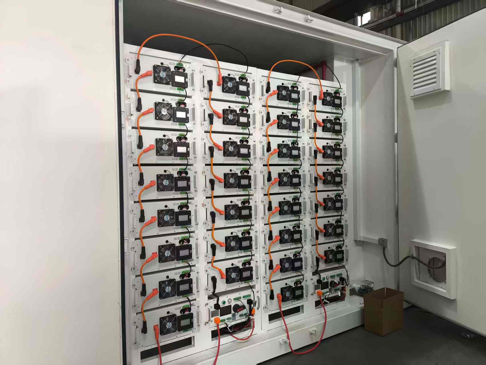 Greenwatt 20 feet energy storage containerized solar system under test